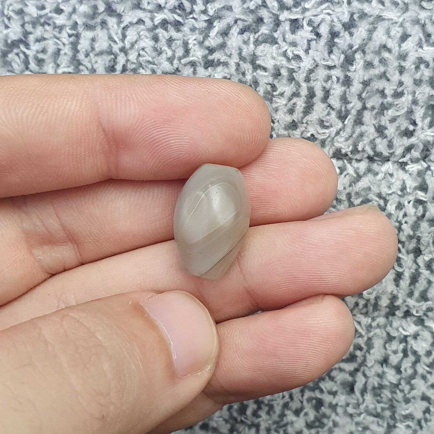 Echter alter jemenitischer Achat, Chung-Achat, Dzi-Perle, kein Loch, Haqeeq-Amulett