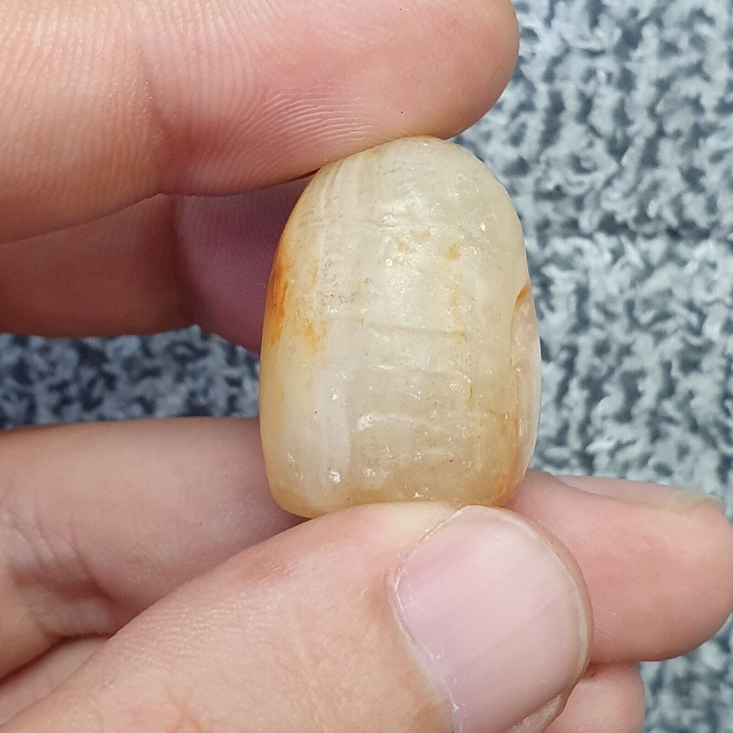 Antikes altorientalisches Marmorstein-Stempelperlen-Amulett