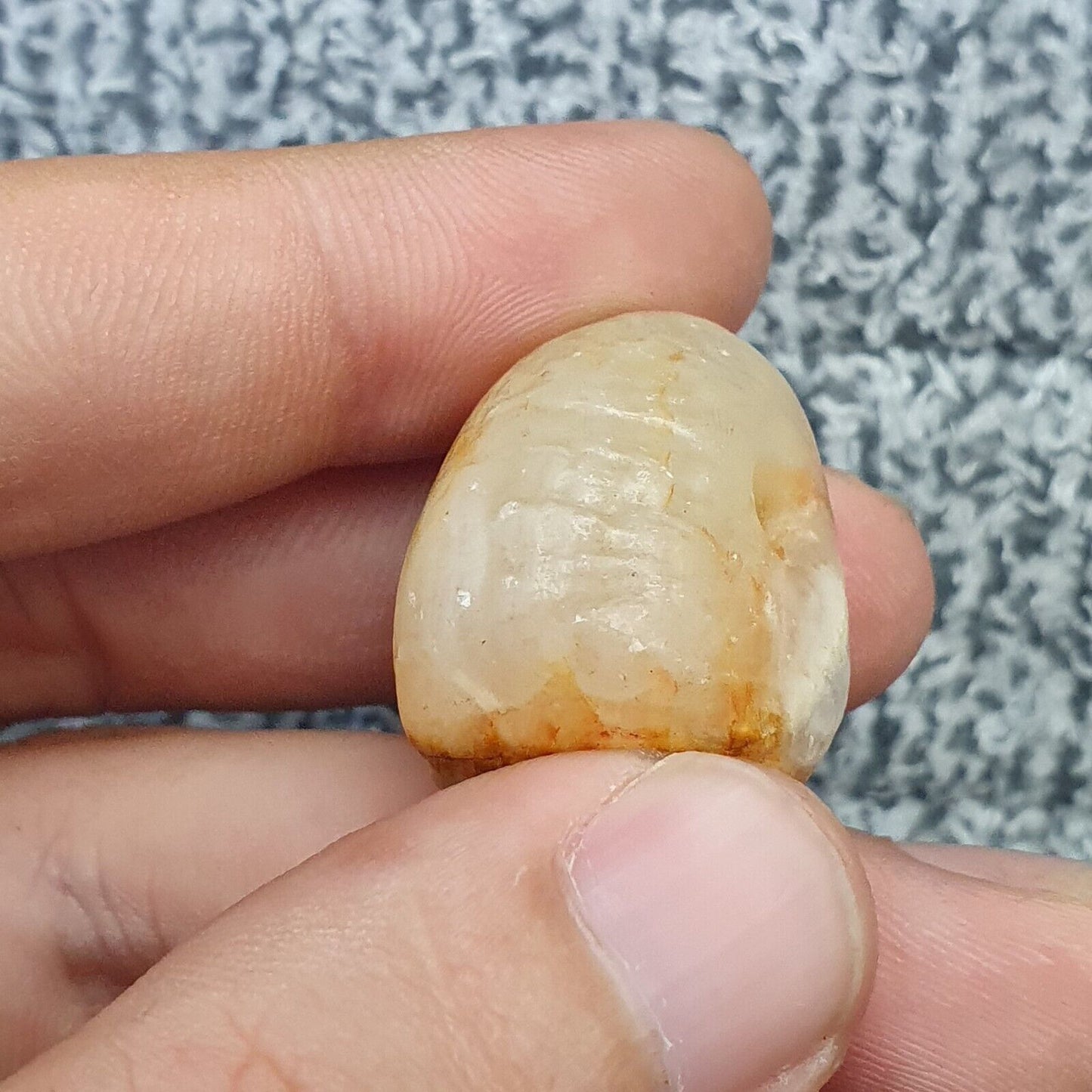 Antikes altorientalisches Marmorstein-Stempelperlen-Amulett
