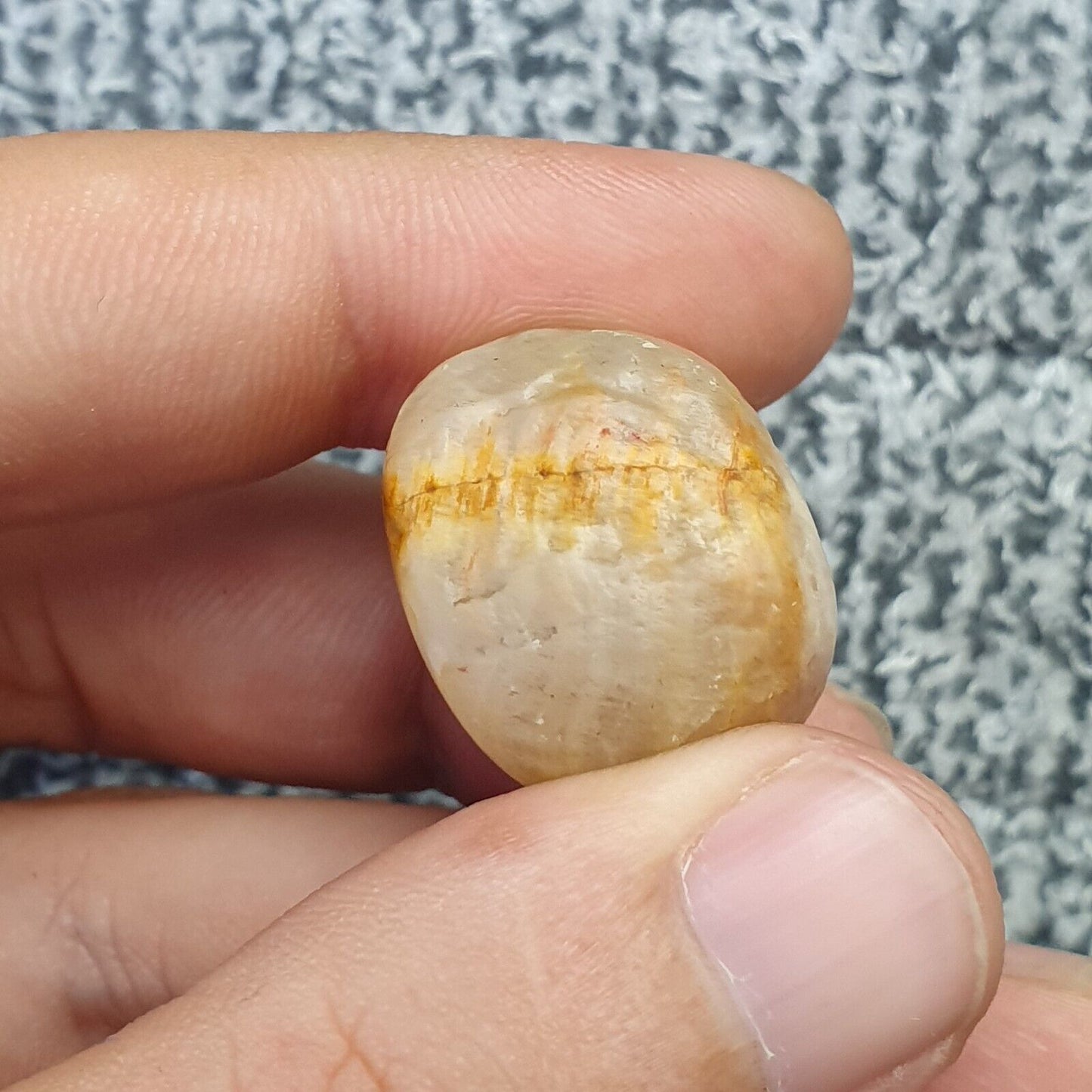 Antikes altorientalisches Marmorstein-Stempelperlen-Amulett