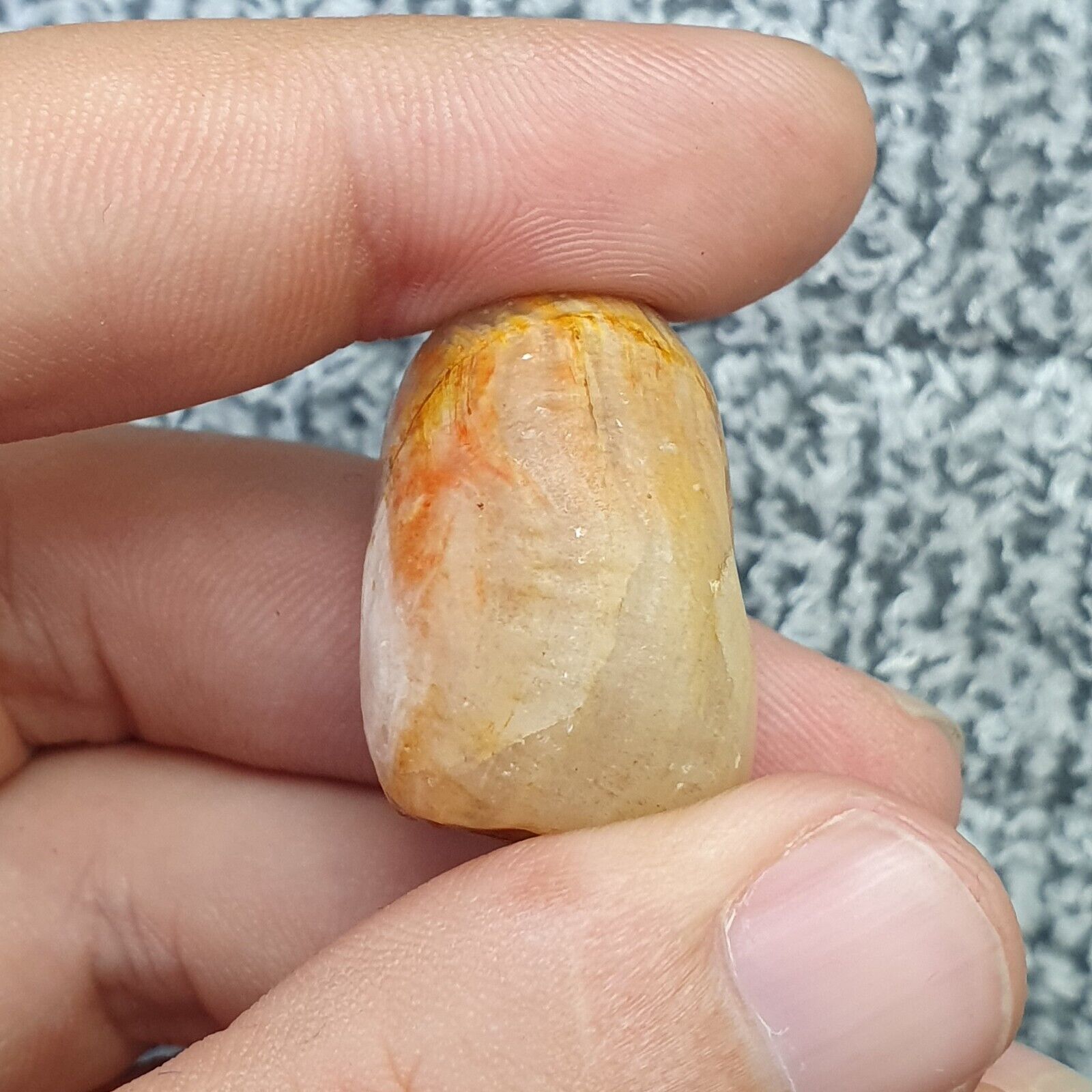 Antique old Middle Eastern Marble Stone Stamp bead  Amulet