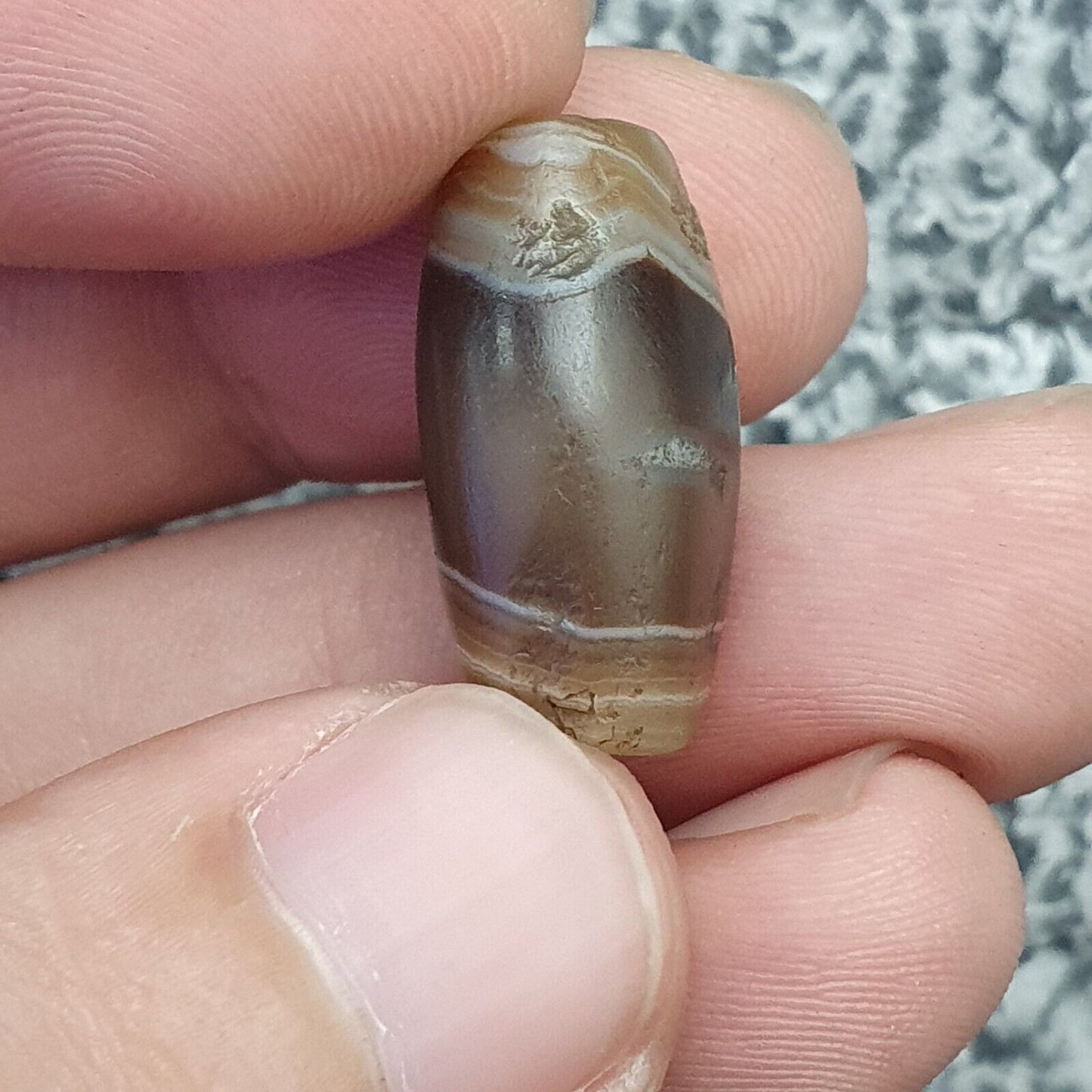 正品古代也門瑪瑙天然稀有圖案鐘瑪瑙珠 Haqeeq 護身符