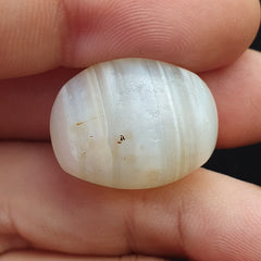 Antique old Middle Eastern Old YEMENI White Agate bead Amulet