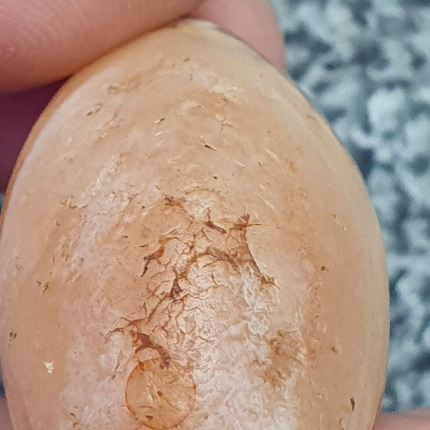 Antikes altes nahöstliches altes Achat-Stein-Amulett mit Augenperle