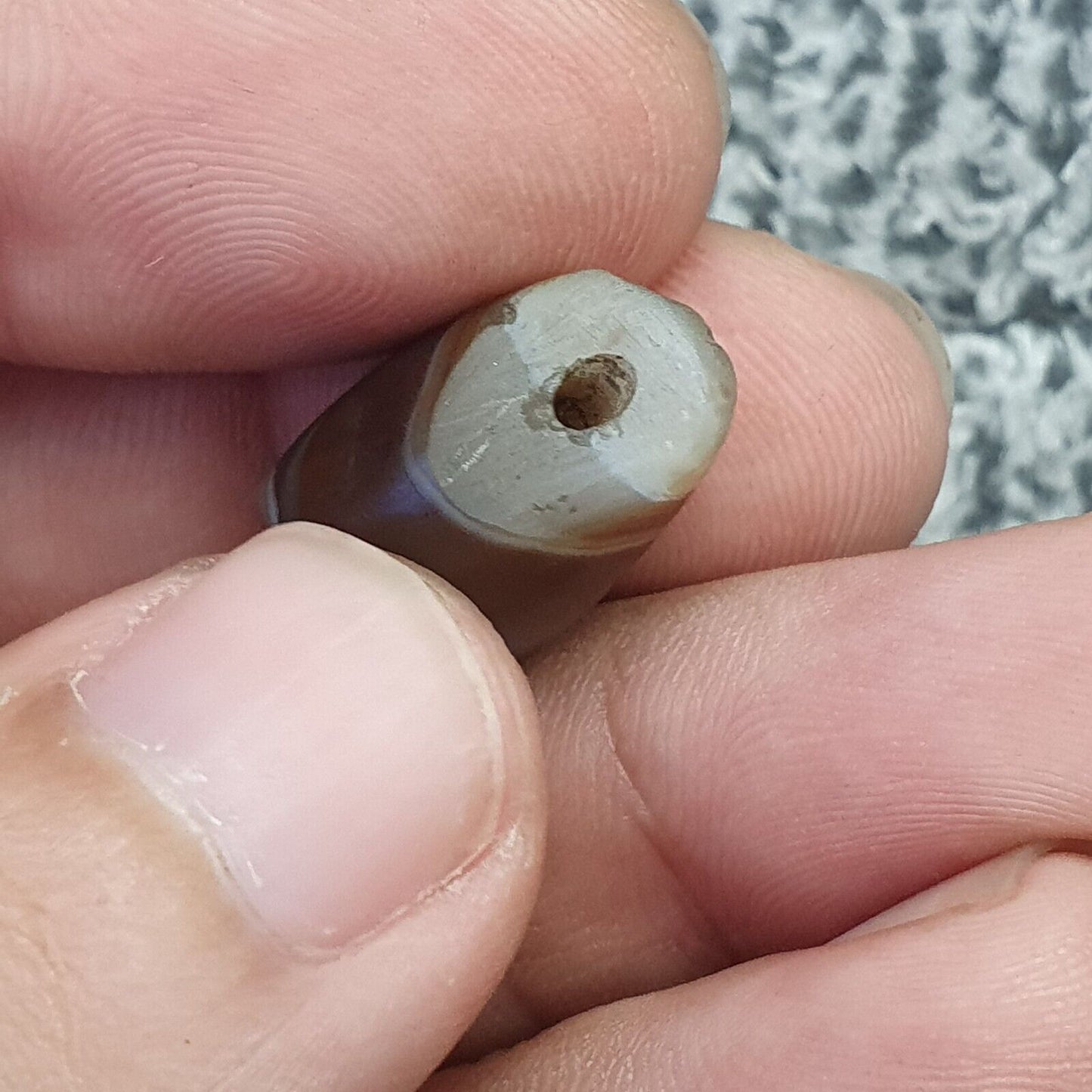 正品古代也門瑪瑙天然稀有圖案鐘瑪瑙珠 Haqeeq 護身符