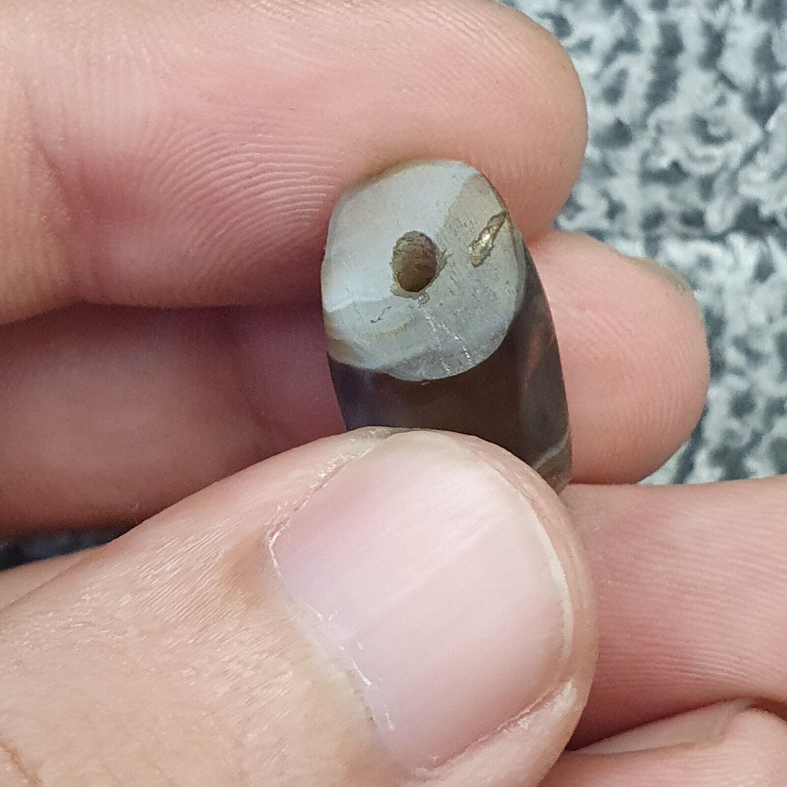 Genuine Ancient Yemeni Agate Natural Rare pattern Chung Agate Bead Haqeeq Amulet