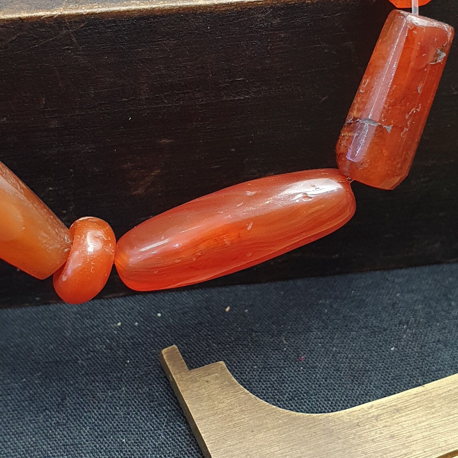 Ancient old beads Indo Tibetan Himalayan carnelian Agate Beads MALA Necklace