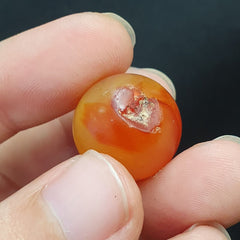 Antique old Himalayan Tibetan Carnelian Agate bead Amulet