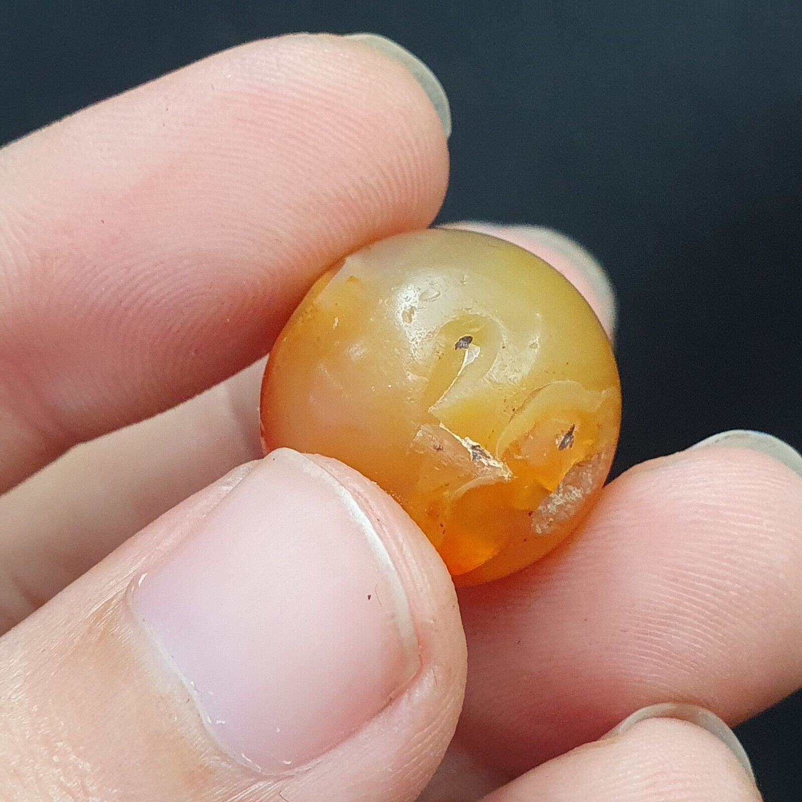 Antique old Himalayan Tibetan Carnelian Agate bead Amulet
