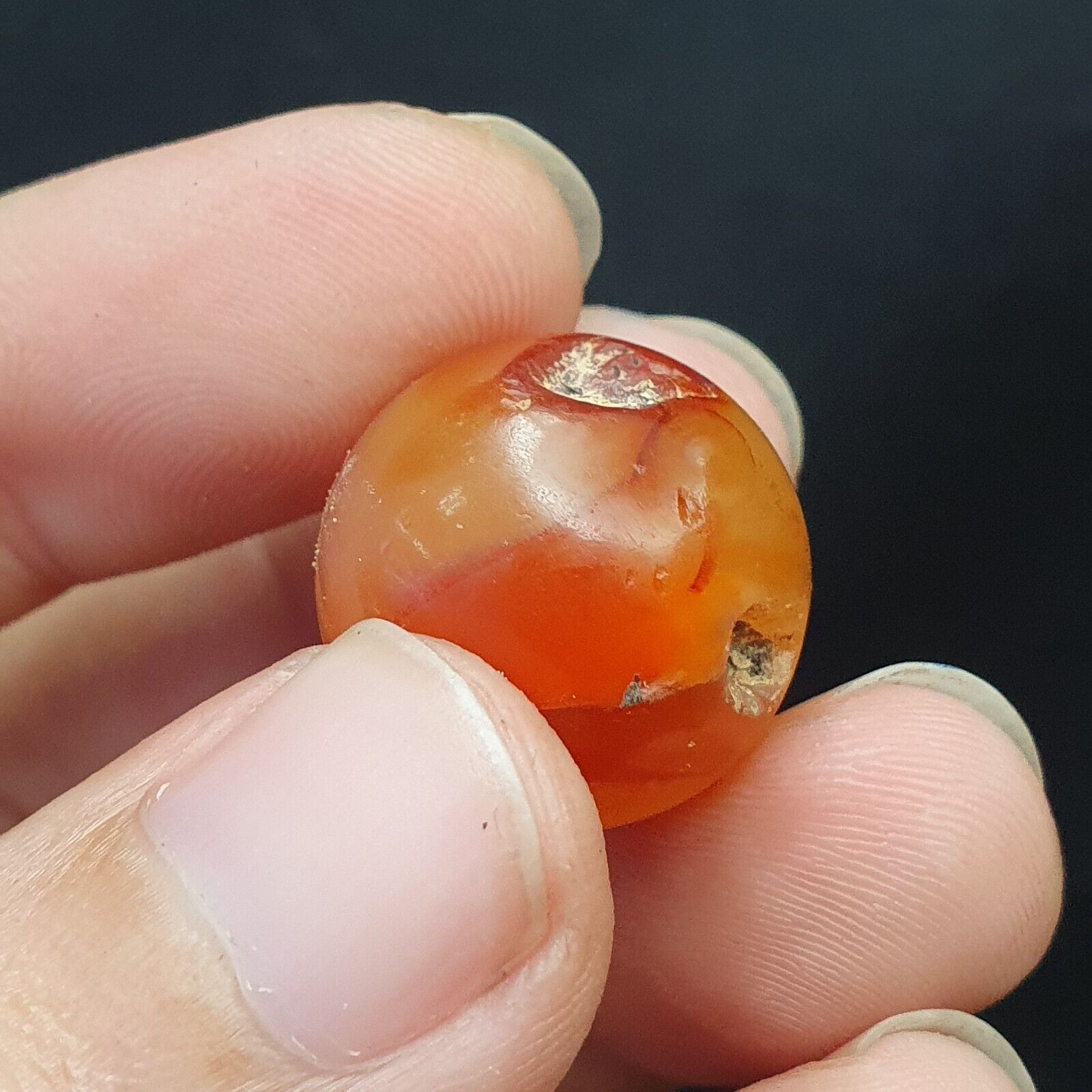 Antique old Himalayan Tibetan Carnelian Agate bead Amulet