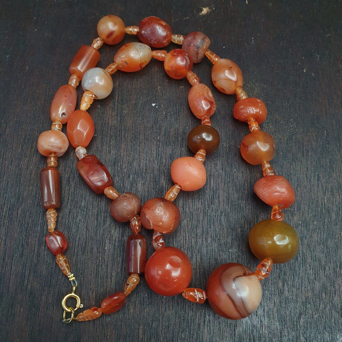 Old Ancient Persian Himalayan Carnelian Beads Agate Jewelry necklace