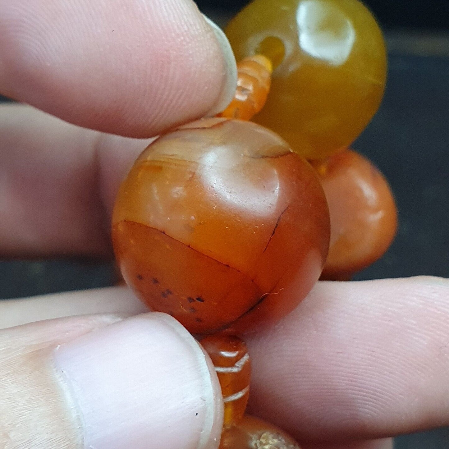 老古代波斯喜馬拉雅紅玉髓珠瑪瑙首飾項鍊