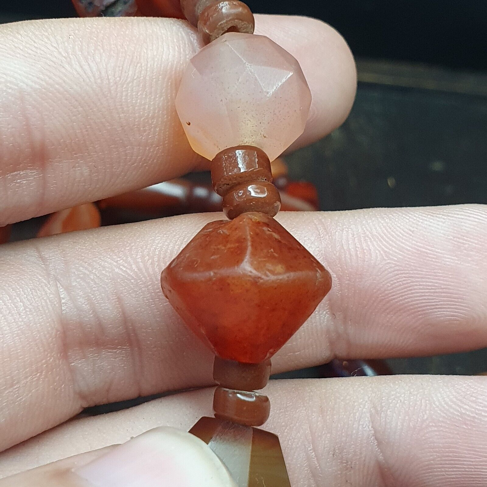 Old Ancient Persian Himalayan African Carnelian Beads Agate Beads necklace