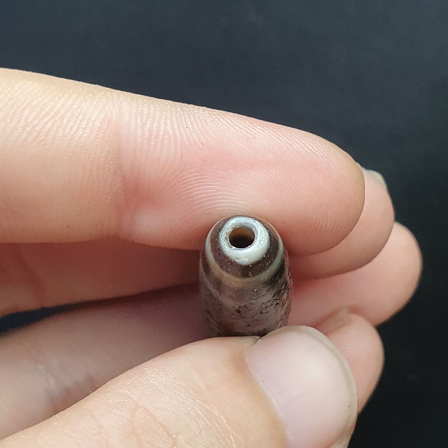 Himalaya-indo-tibetische schöne Achat 5 Augen Muster Dzi Amulett Perle