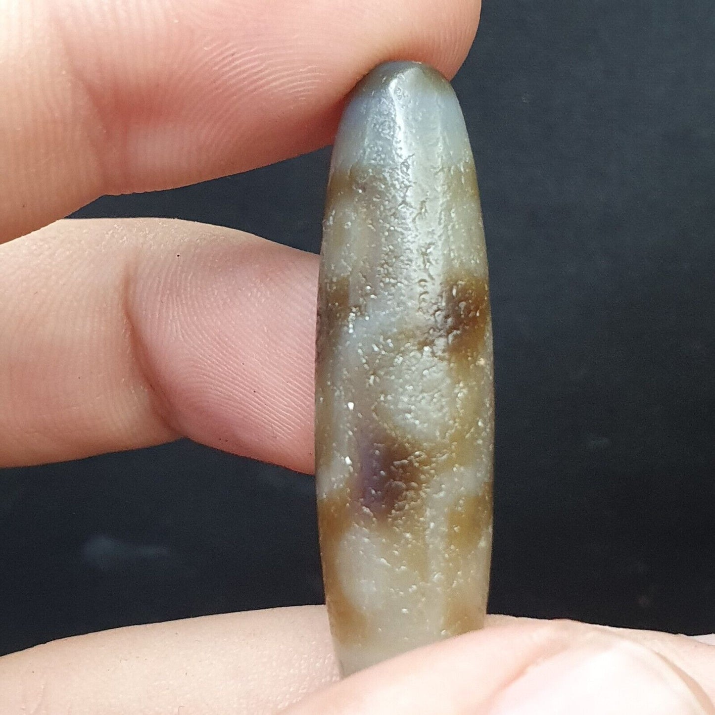 Himalaya Indo Tibetisch Schöne Augen Muster Dzi Amulett Perle