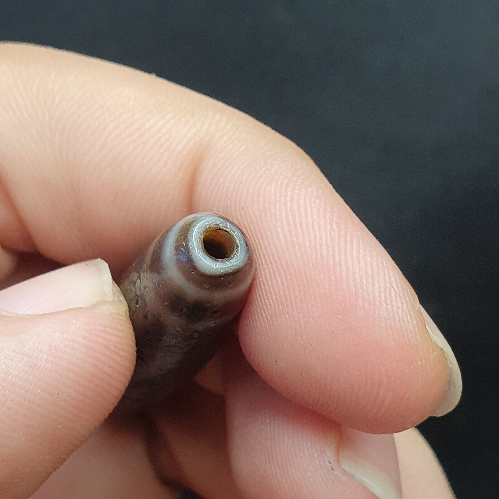 Himalayan Indo Tibetan Beautiful Agate 5 eyes Pattern Dzi Amulet Bead