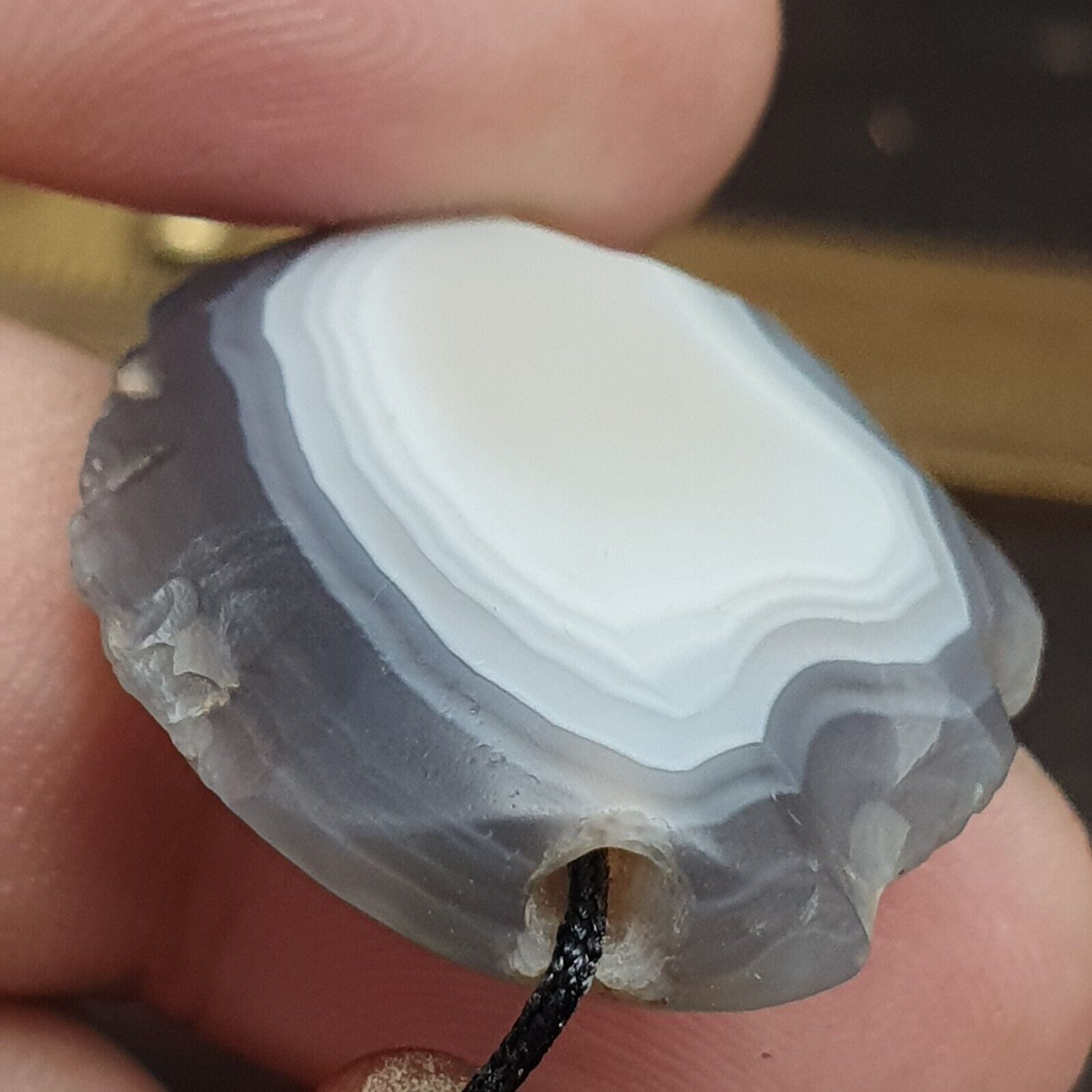 Antique Ancient Persian Himalayan Chalcedony Agate Beads Strand Amulet #NC 1116