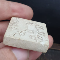 Pakistan Old Soft Stone Animal OX Stamp Seal Rare Find Collection