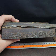 Antique Chinese Export Bronze Box w/Dragon Decoration Rare Finds