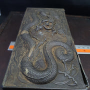 East Oasis Antique Chinese Export Bronze Box with Dragon Decoration Rare Collector Find