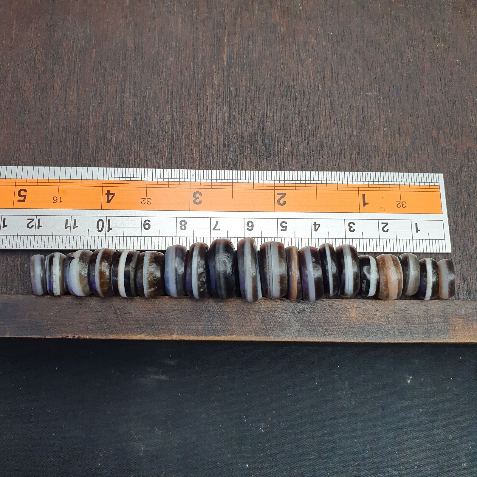 Lot 20 Ancient Antique INDO Himalayan Dzi Beads Soleimani Banded Agate Beads