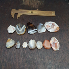 Antique Himalayan Ancient Agate Beads Lot 12 beads