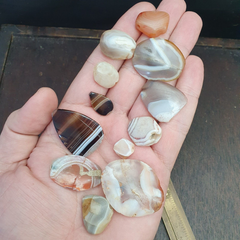 Antique Himalayan Ancient Agate Beads Lot 12 beads