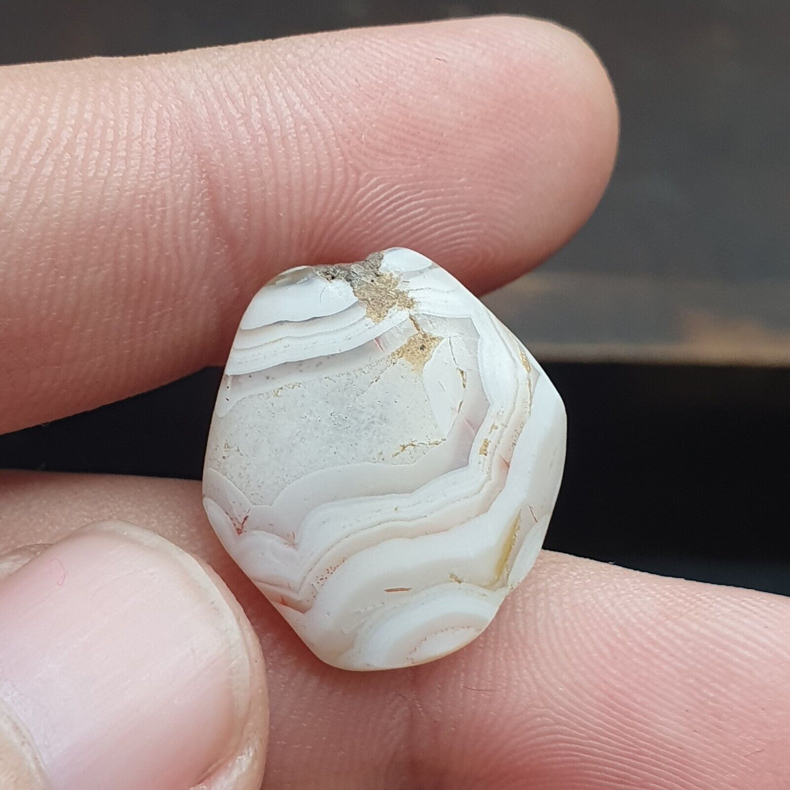 Antique Himalayan Ancient Agate Beads Lot 12 beads