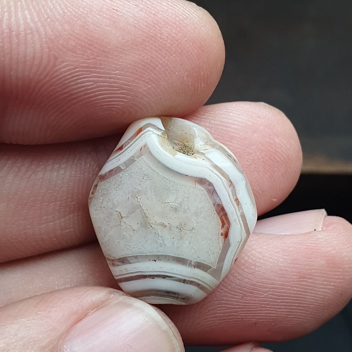 Antike Himalaya-Achatperlen, Lot 12 Perlen