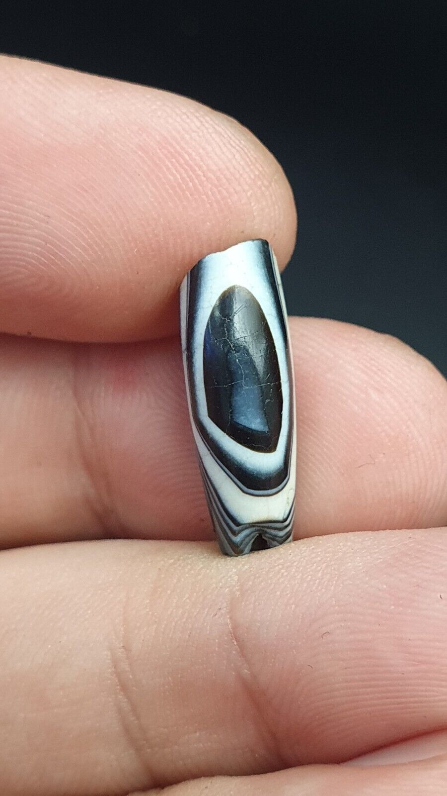 正品古印度藏瑪瑙天然眼鐘瑪瑙珠護身符 1500 年