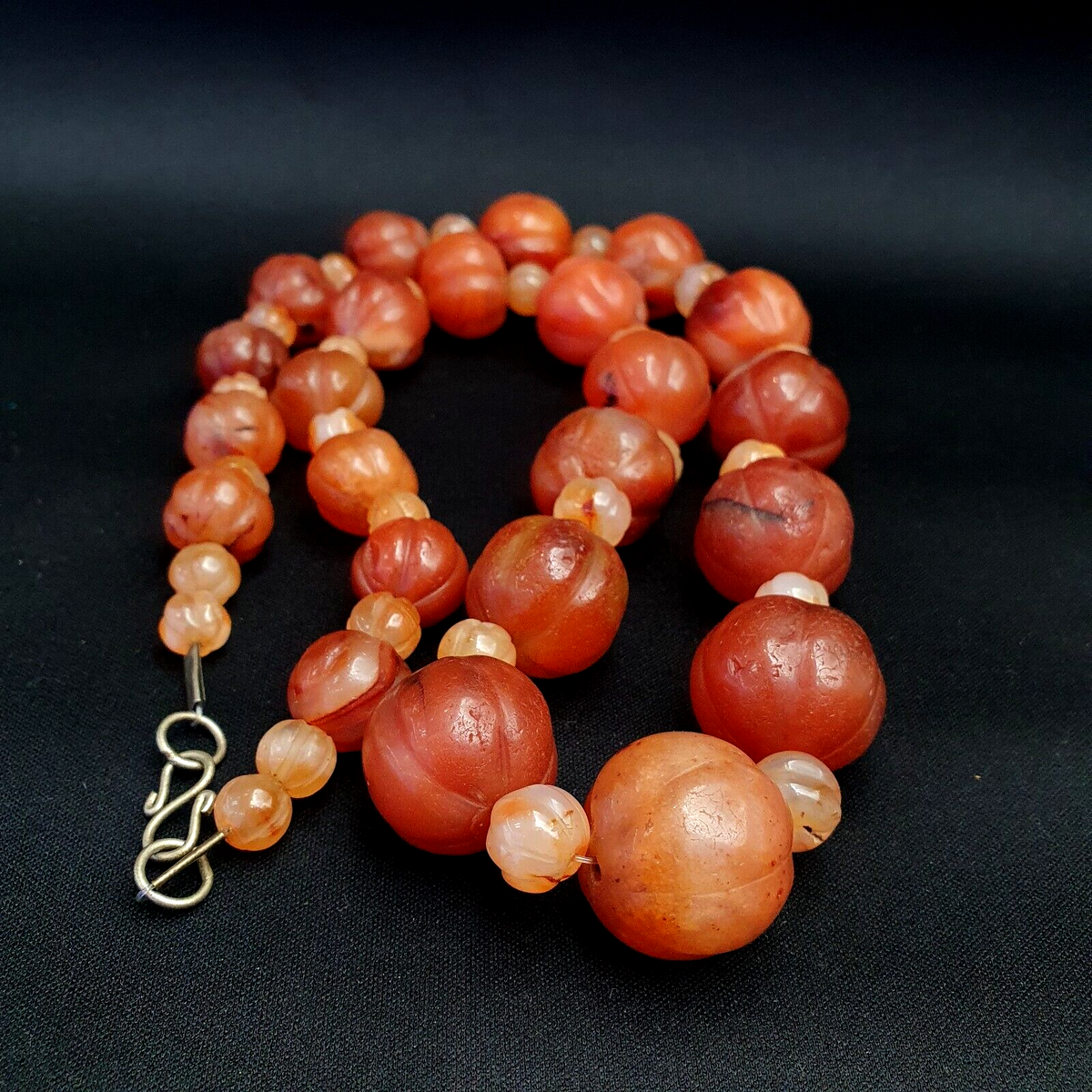 Old Ancient Indo Tibetan Carnelian Agate Beads Prayer Beads Jewelry necklace
