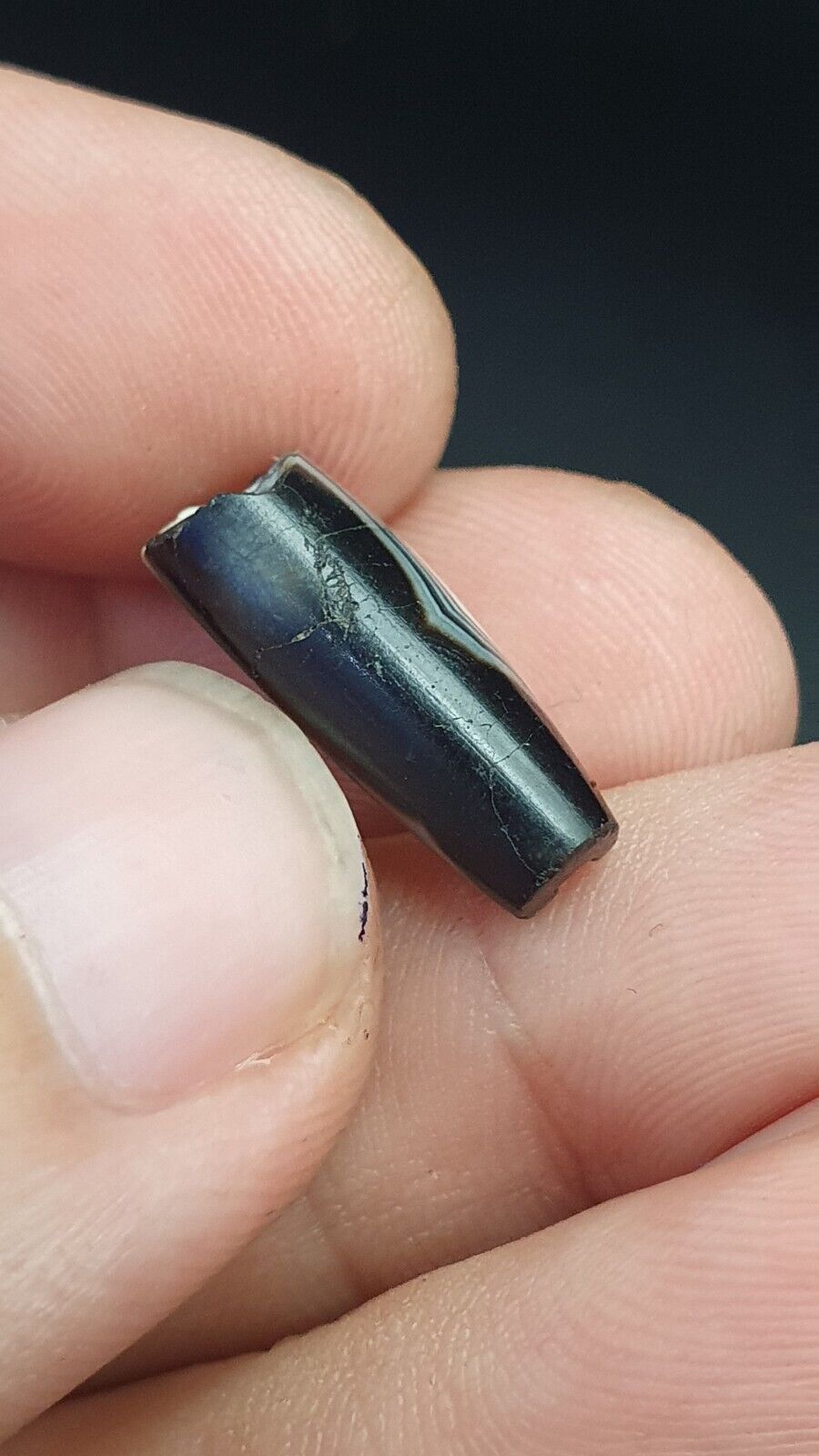 正品古印度藏瑪瑙天然眼鐘瑪瑙珠護身符 1500 年