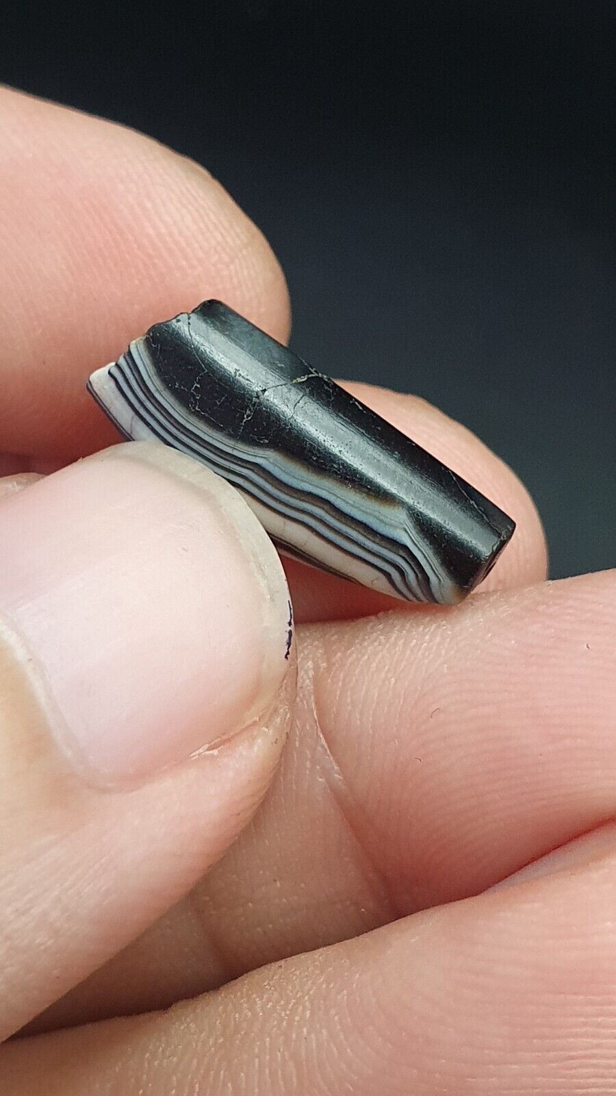 正品古印度藏瑪瑙天然眼鐘瑪瑙珠護身符 1500 年