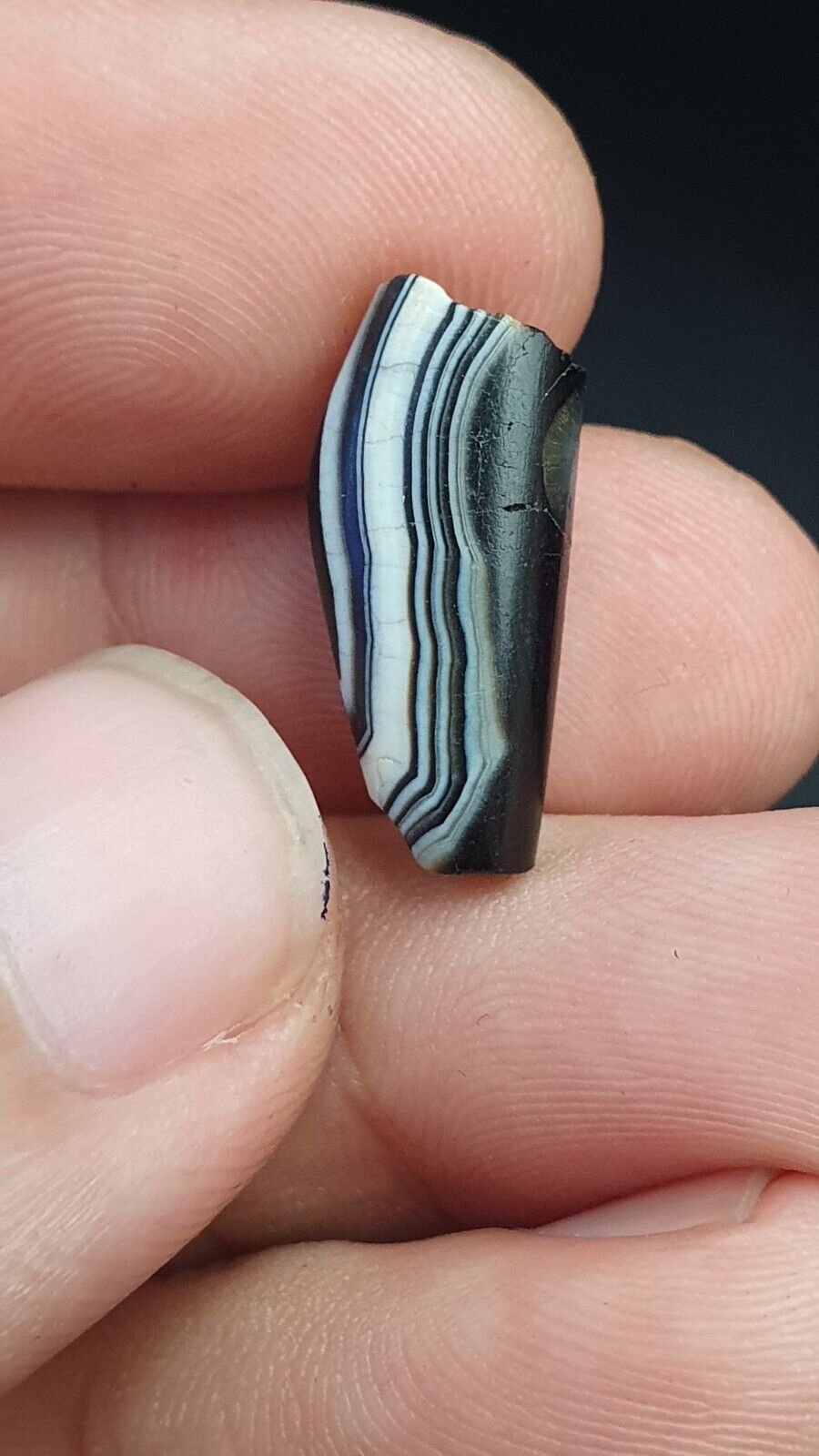 Genuine Ancient Indo Tibetan Agate Natural Eye Chung Agate Bead Amulet 1500 Year