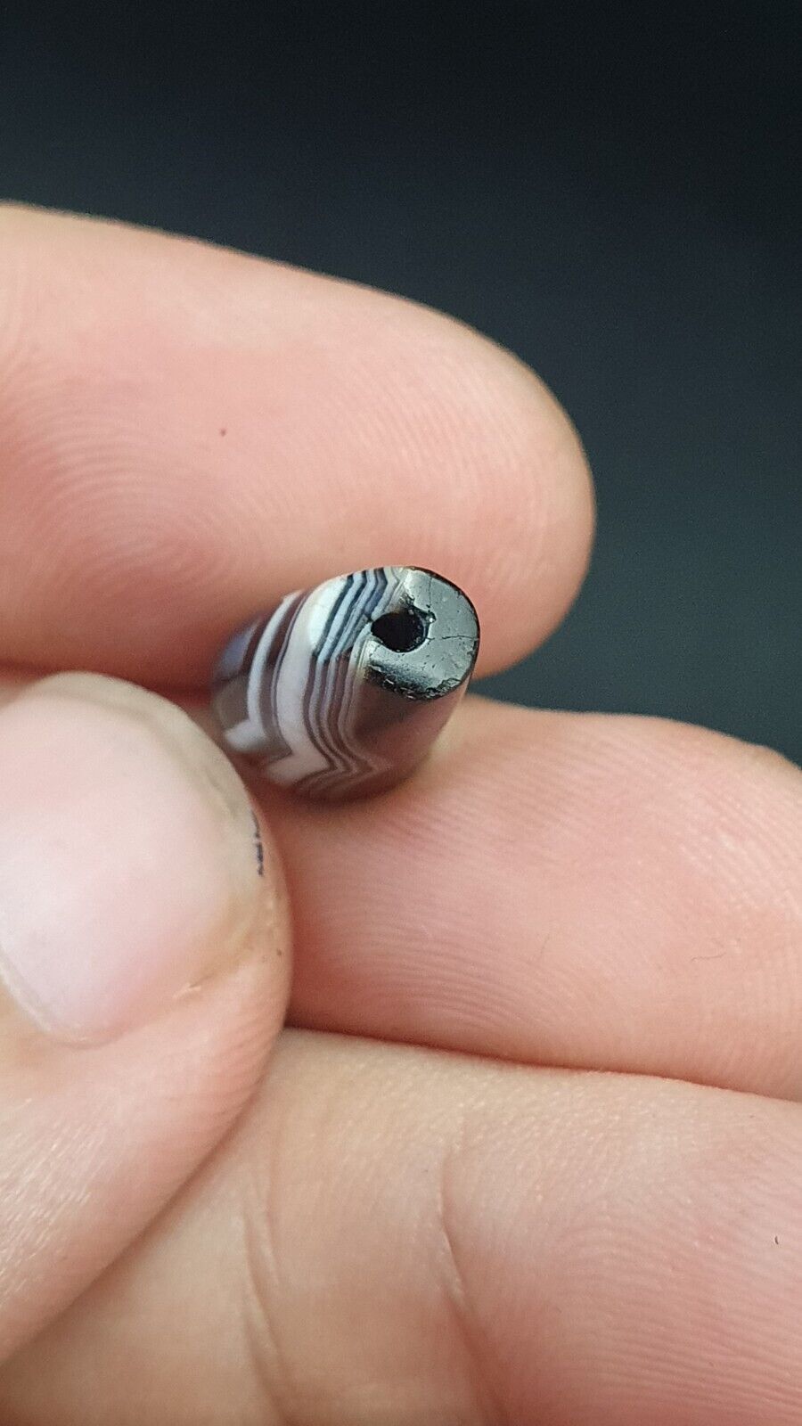 正品古印度藏瑪瑙天然眼鐘瑪瑙珠護身符 1500 年
