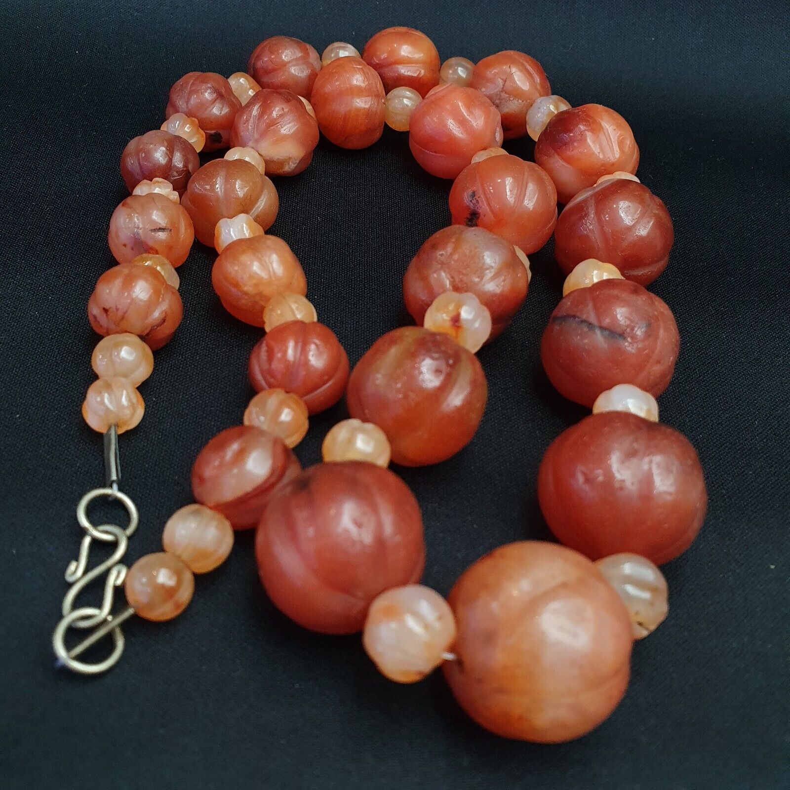Old Ancient Indo Tibetan Carnelian Agate Beads Prayer Beads Jewelry necklace