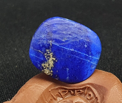 Ancient Achaemenid-Sassanian Persian Afghan Lapis Stamp Seal w Pahlavi Script