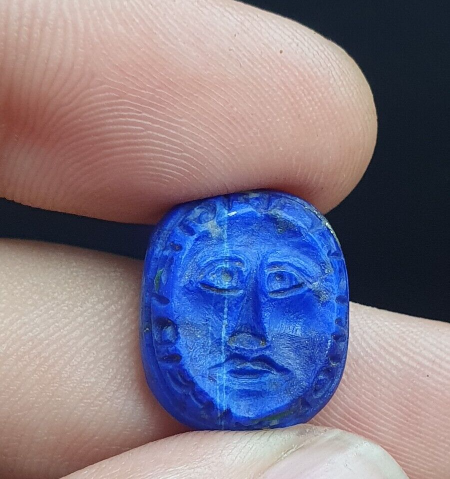 Ancient Achaemenid-Sassanian Persian Afghan Lapis Stamp Seal w Pahlavi Script