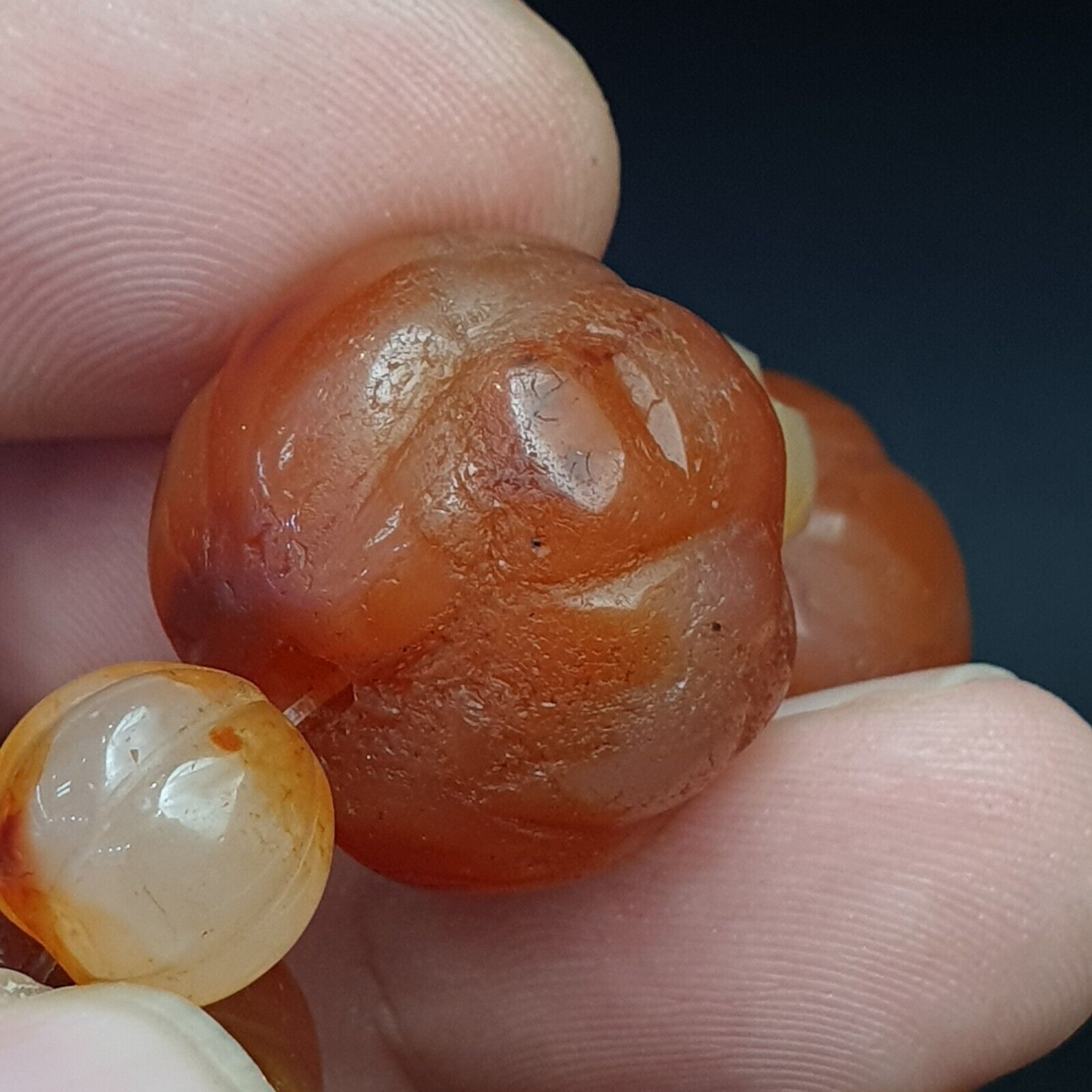 Old Ancient Indo Tibetan Carnelian Agate Beads Prayer Beads Jewelry necklace