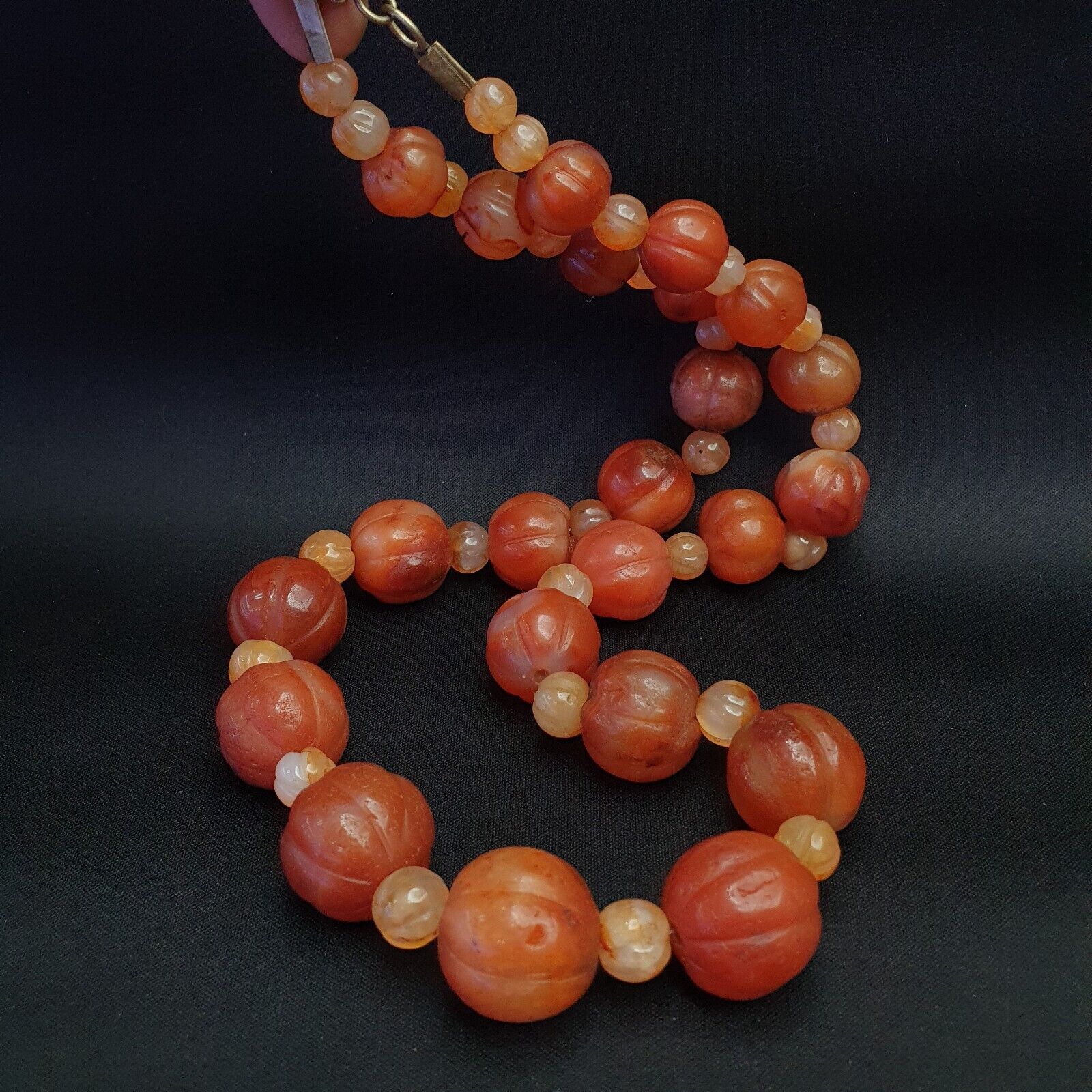 Old Ancient Indo Tibetan Carnelian Agate Beads Prayer Beads Jewelry necklace
