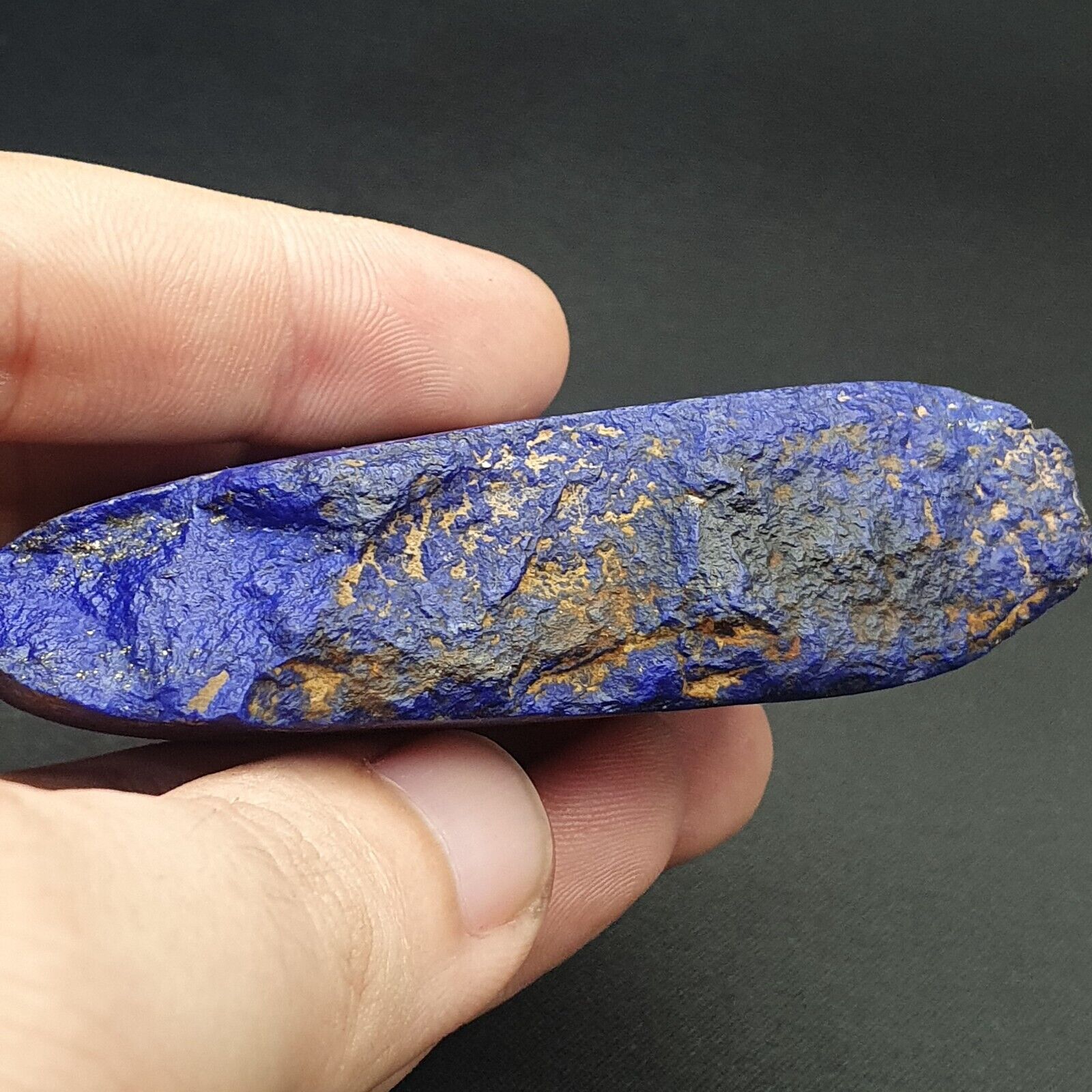 ANCIENT EGYPT, NEW KINGDOM LAPIS LAZULI MENAT Stone Very rare Color