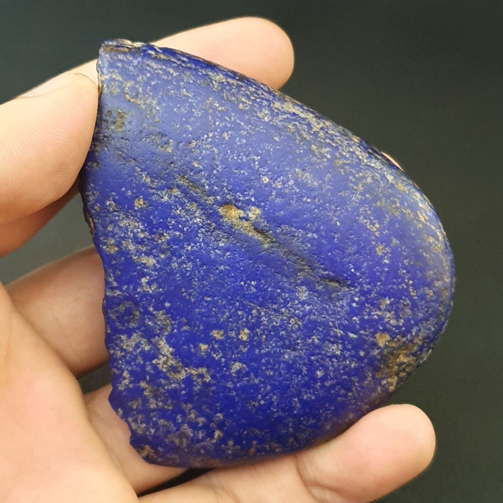 ANCIENT EGYPT, NEW KINGDOM LAPIS LAZULI MENAT Stone Very rare Color