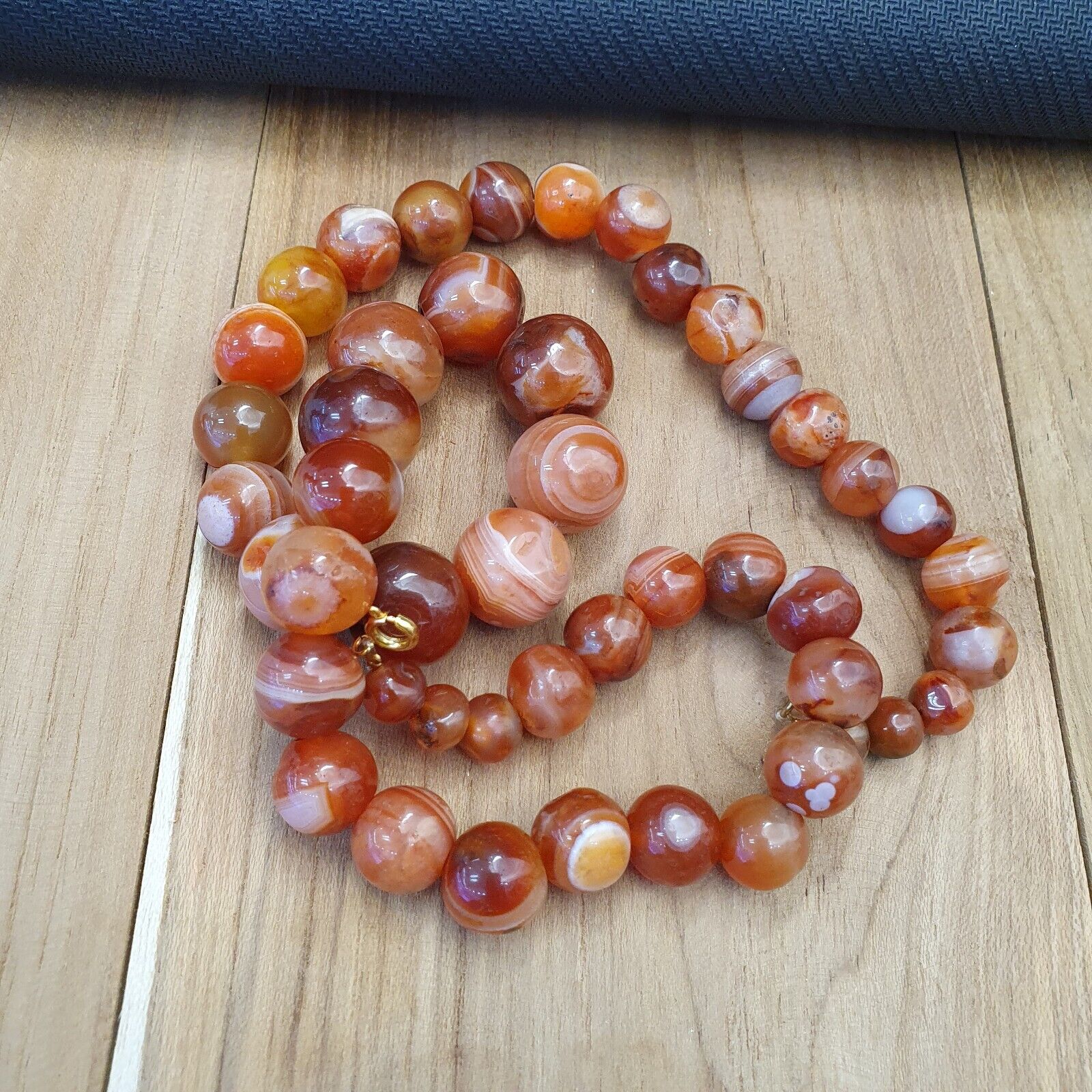 Antique Agate Eye Beads carnelian Beads Strand Necklace