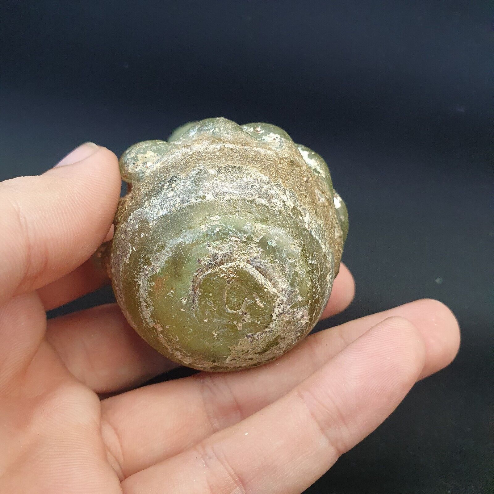 Ancient Roman Glass perfume bottle Medicine Bottle in Excellent condition