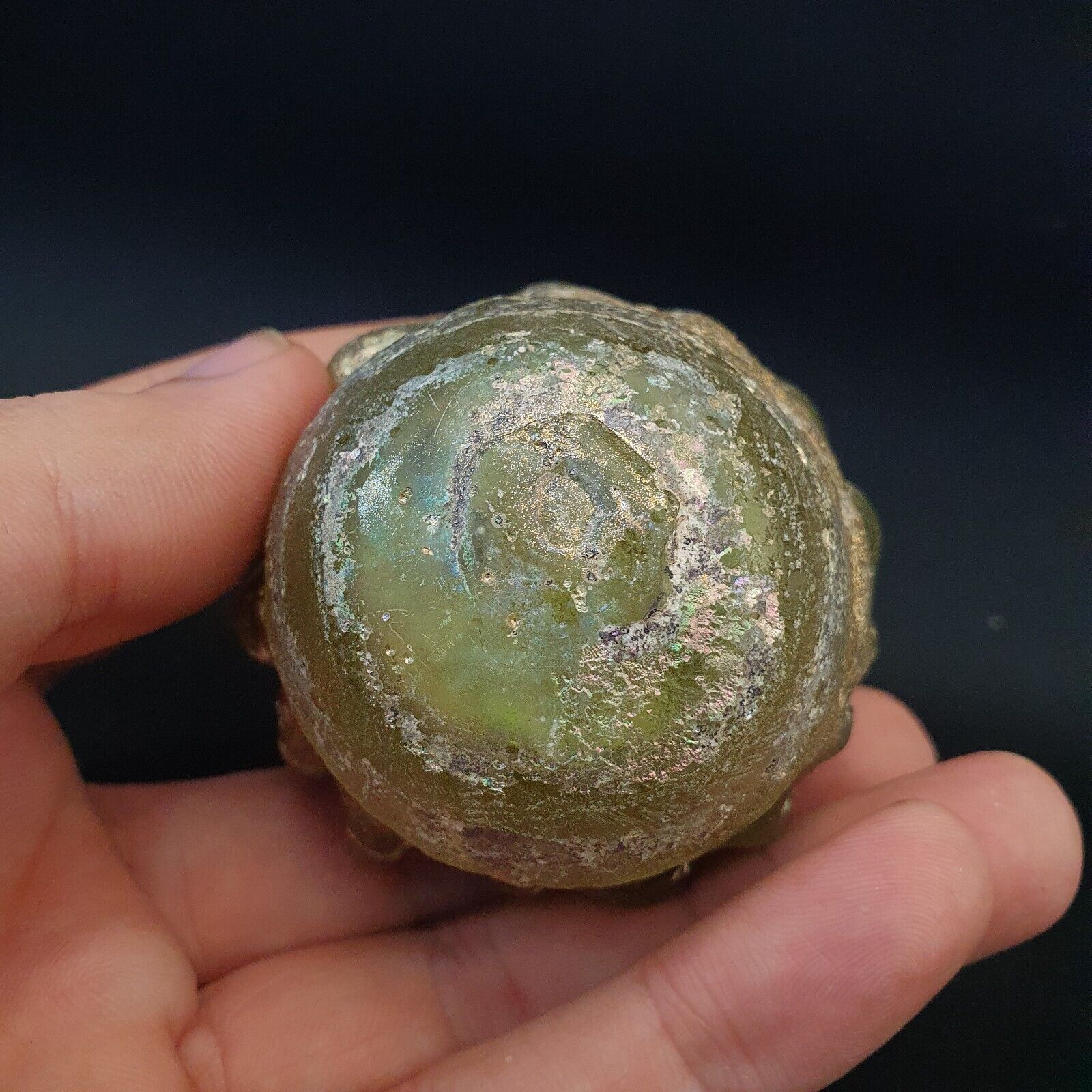 Ancient Roman Glass perfume bottle Medicine Bottle in Excellent condition