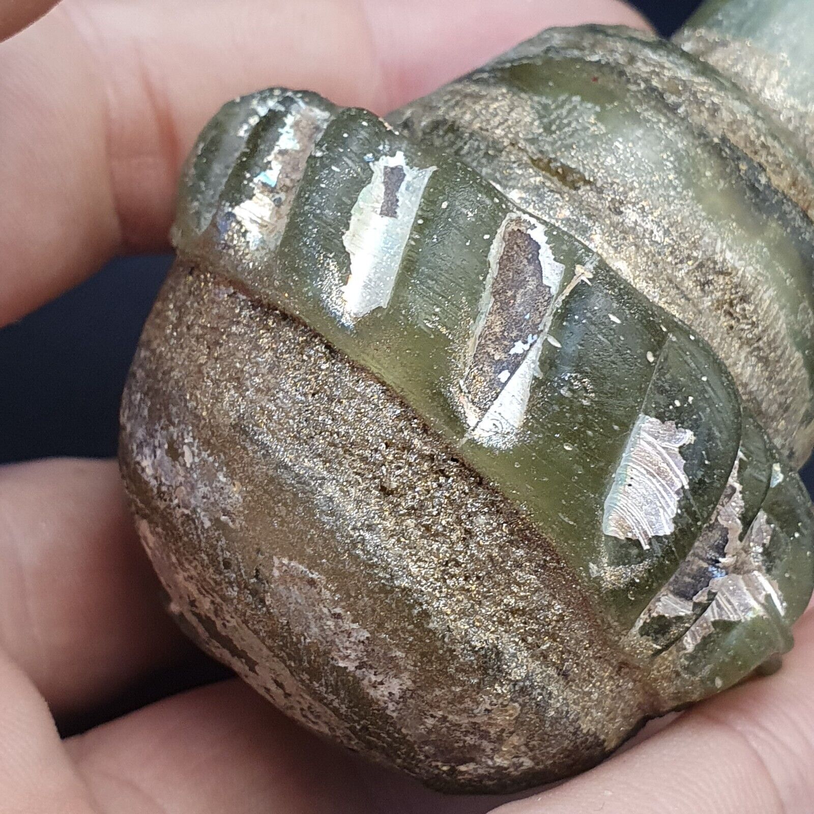 Ancient Roman Glass perfume bottle Medicine Bottle in Excellent condition