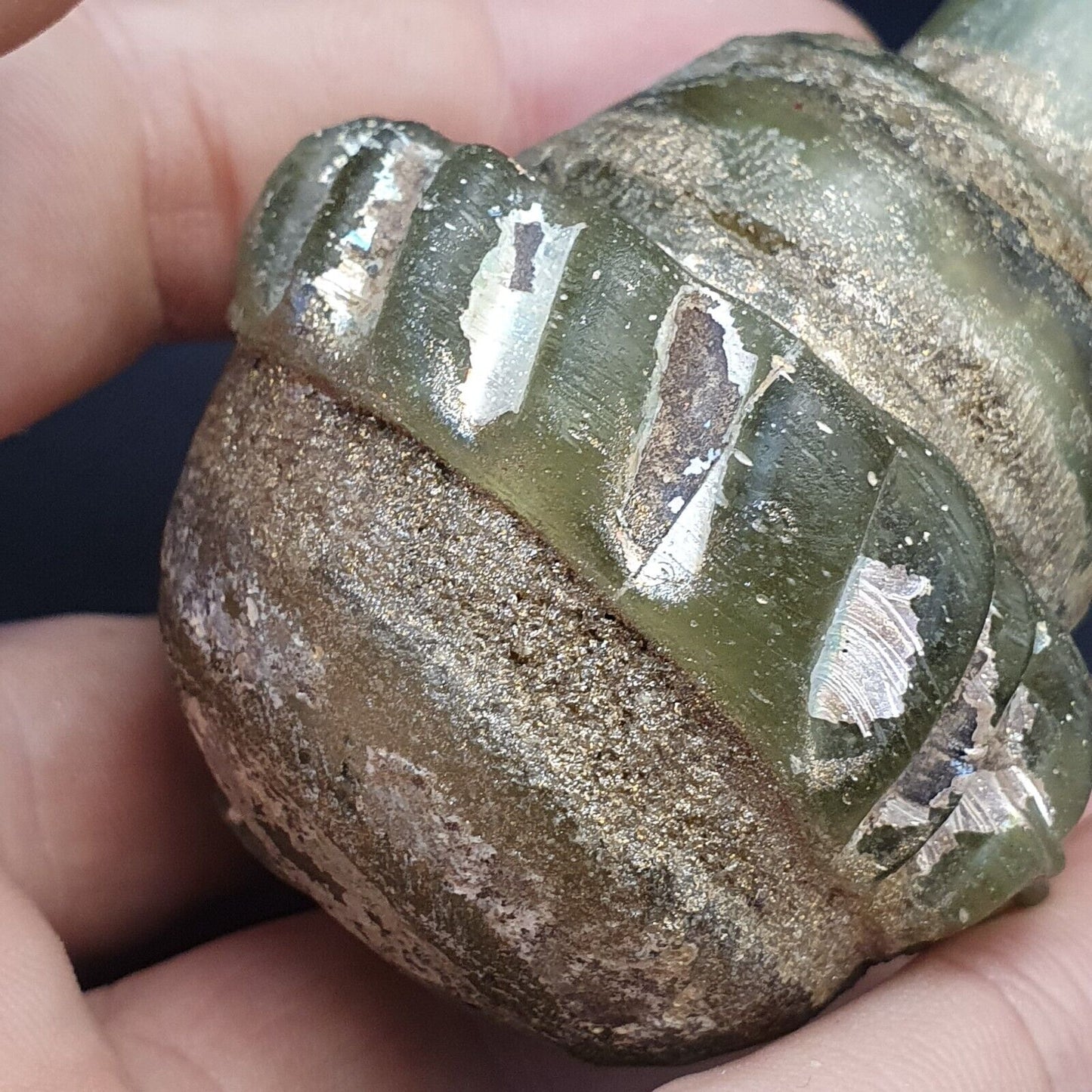 Antike römische Parfümflasche aus Glas, Medizinflasche in ausgezeichnetem Zustand