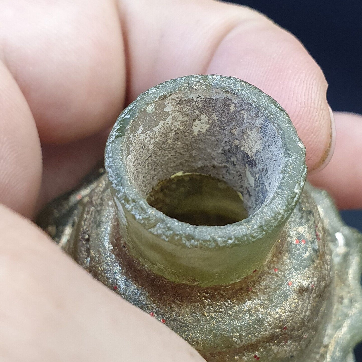 Antike römische Parfümflasche aus Glas, Medizinflasche in ausgezeichnetem Zustand