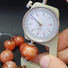 Lot 8 Antique Agate Eye Beads Safavid dynasty Mughal Era Beads 17-19mm