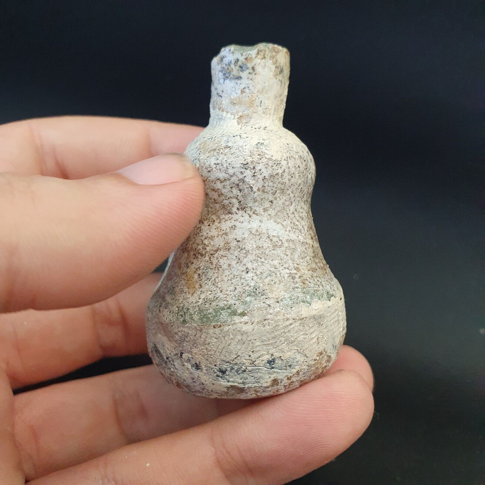 Rare Ancient Roman Glass perfume bottle Medicine Bottle